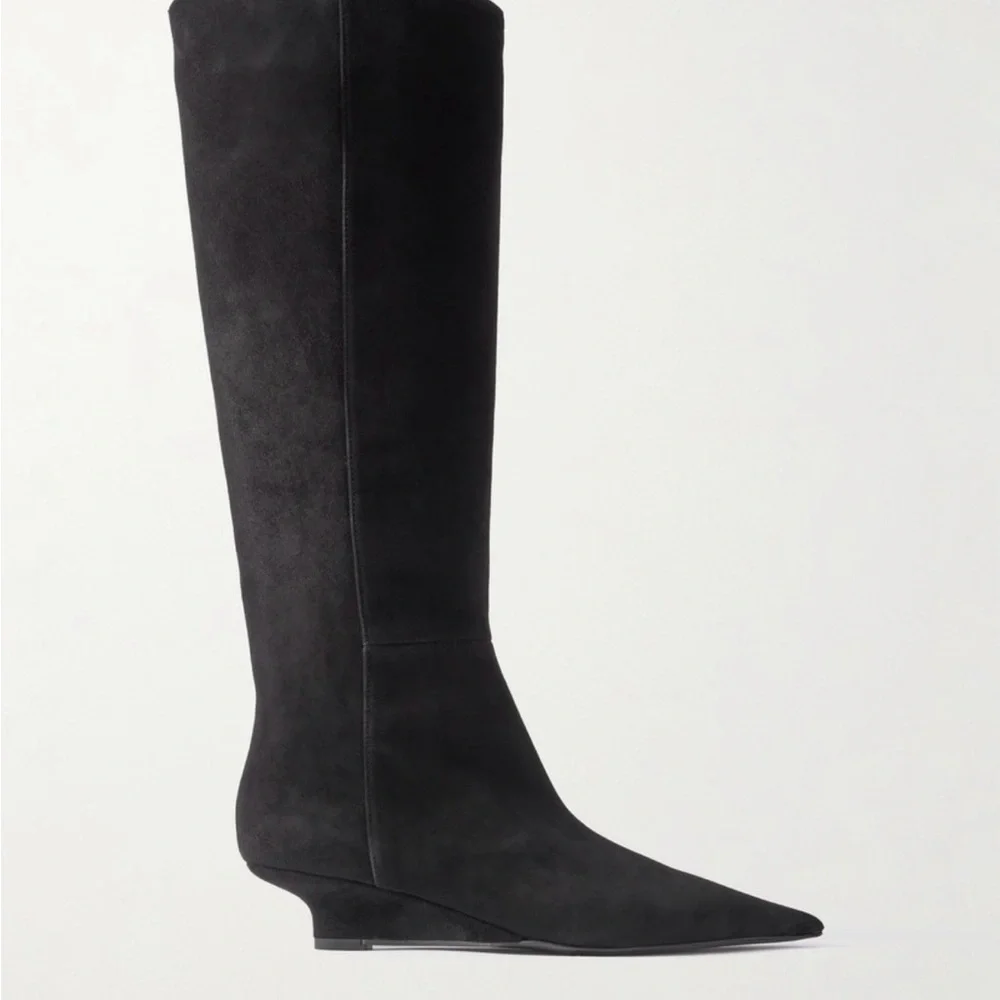TOTEME Sharp Suede Knee High Boot - Picture 3 of 3